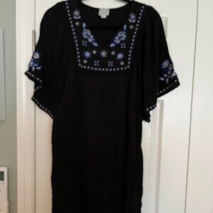Blue Rain Tunic Dress, Size M